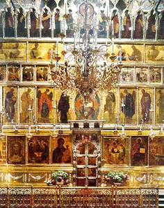 聖セルギイ修道院至聖三者大聖堂のイコノスタシス