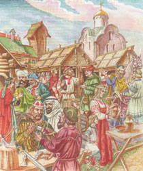 12世紀ロシア中世都市の市場