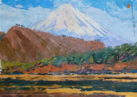 イーゴリ・オブホフ画伯による富士山の画