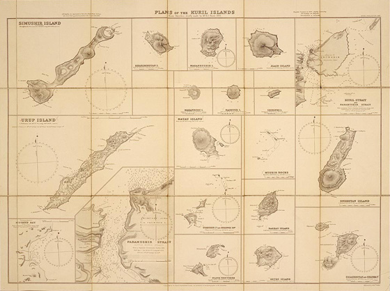 クリル列島地図