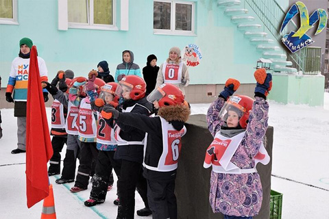 冬期の運動会の様子